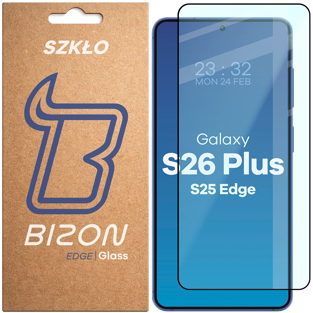 Szkło hartowane Bizon Glass Edge dla Galaxy S26 Plus / S25 Edge